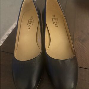 Sesto Meucci Black Leather Heels